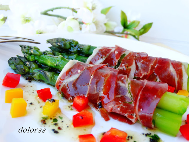 Iberian acorn ham jamonarium green asparagus